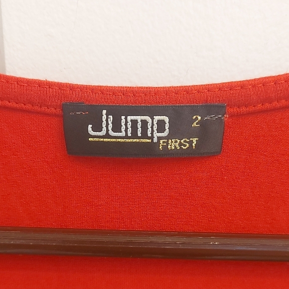 Jump Red Mini Dress with Tie Waist - Picture 6 of 9